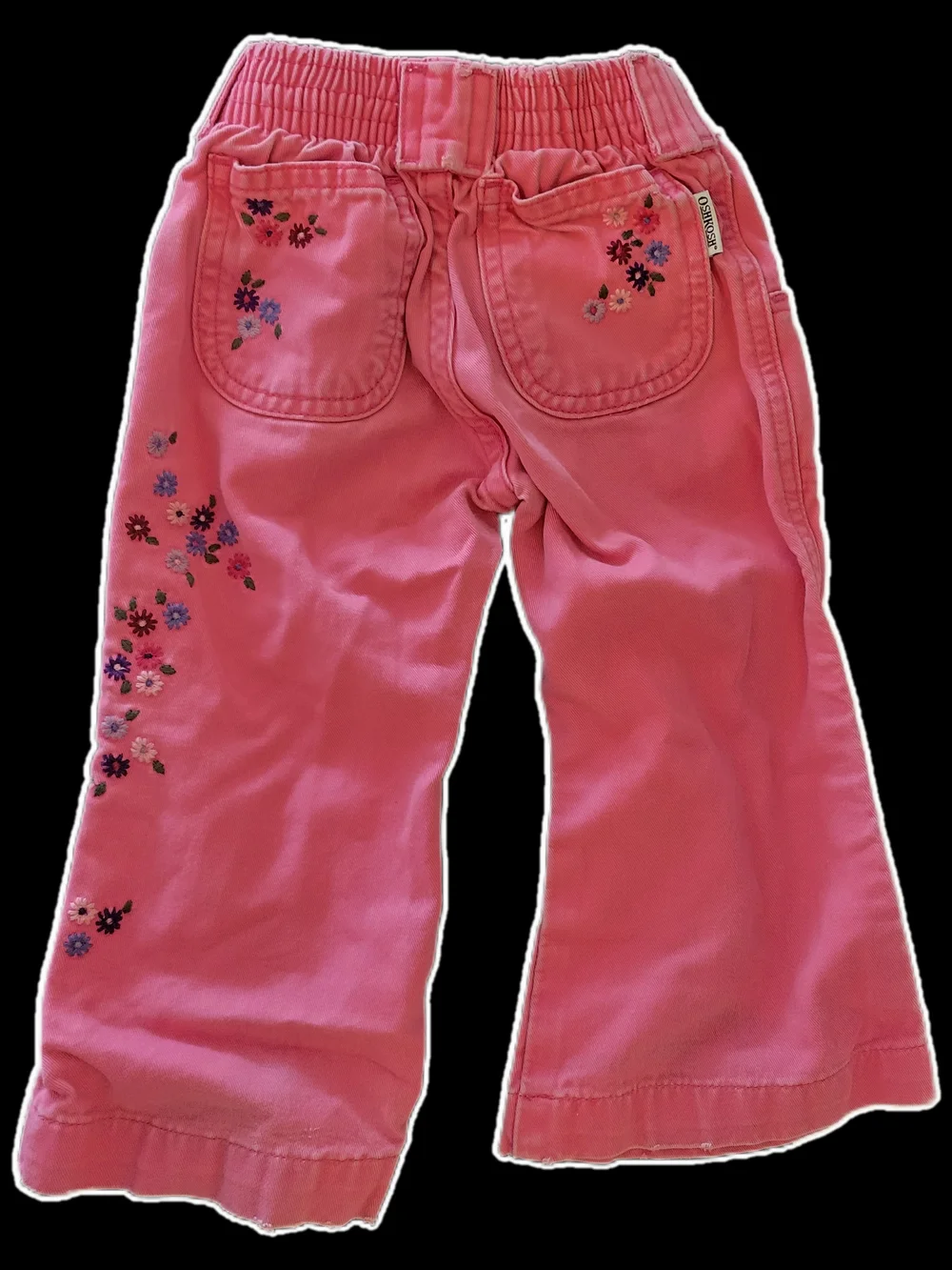 OshKosh B'gosh Pink Floral Embroidered Girls' Jogger Pants